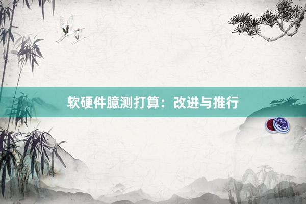 软硬件臆测打算：改进与推行